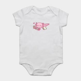 Cute Axolotl Relax Gamer Baby Bodysuit